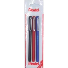 TeOra Store 0.7 mm Yağ Bazlı Kapaklı Roller Kalem - Izee Siy-Kır-Mav