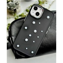 Wheat Grains Global Store Iphone 14 Plus - 15 Plus Uyumlu Pearl Tasarımlı Oyuncaklı Silikon Kılıf - Siyahpearl