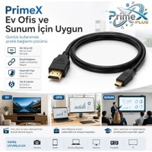 Wheat Grains Global Store PX-1121-10 Micro HDMI To HDMI Kablo, 10 Metre 1080P Full Hd HDMI Görüntü ve Ses Aktarım Kablosu, Micro HDMI Type-D Kamera Tablet Mini Laptop Raspberry Pi Tv Monitör Projeksiyon Bağlantı Kablosu