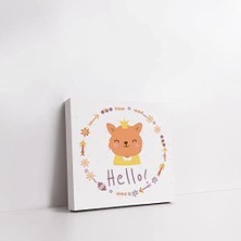 TeOra Store Bebek Odasına Özel Kunduz Tasarımlı Kanvas 25X25 cm