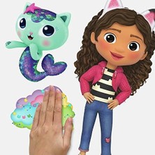 TeOra Store Gabby's Dollhouse RMK4823SCS Peel And Stick Duvar Çıkartmaları, Pembe, Mor, Mavi