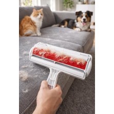 Hazneli Gırgır Tüy Toplama Rulosu Evcil Hayvan Kedi Köpek Tüy Temizleyici Elbise Koltuk Halı ve Yatak Için Yeniden Kullanılabilir
