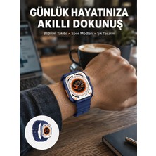 Armüz Akıllı Saat 360 Mah Çoklu Spor Modlu Lacivert Siyah Kordon Yeni Nesil