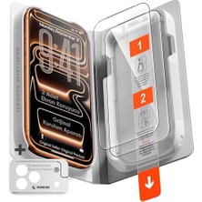TeOra Store iPhone 17 Pro Max Için Ultra Easy Super Glass (2 Adet) Ince Çerçeve Temperli Cam Ekran Koruyucu Yeni Nesil Akıllı Hizalama Kutusu ile Kolay Uygulama (17 Pro Max)