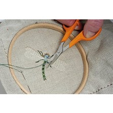 TeOra Store Fiskars Kavisli Bıçaklı Manikür/nakış Makası, Toplam Uzunluk: 10 Cm, Sağ ve Sol Elini Kullananlar Için, Paslanmaz Çelik Bıçaklar/plastik Saplar, Klasik, 1005144