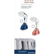 TeOra Store Portatif Buharlı Ütü Dikey Ütü - Seyahat Ütüsü Kırışık Giderici Kırmızı DFN001