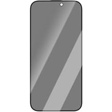 TeOra Store iPhone 15 Pro Max ile Uyumlu  Hd Serisi 0.33MM Privacy Temperli Cam Ekran Koruyucu Siyah