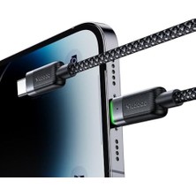 TeOra Store CA-2010 36W Usb-C To Lightning Manyetik Sarilabilir Kablo - 1.2 M, Siyah