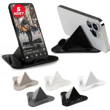 TeOra Store Telefon Tablet Tutucu – Piramit Tasarım 3 Açılı Masaüstü Stand, iPhone ve Android Uyumlu, Ofis, Online Ders ve Toplantılar Için, 4–11 Inç (5'li Ofis Paketi)