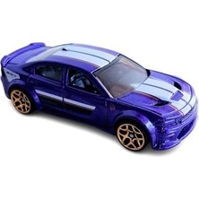 Wheat Grains Global Store - '20 Dodge Charger Hellcat - O Zaman ve Şimdi 7/10 - HKJ45 - Kısa Kart - Mor Metalik - Srt - Mattel 2023