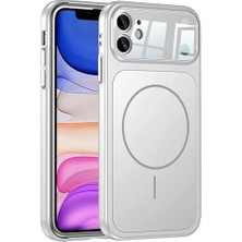 TeOra Store Iphone 11 ile Uyumlu 17 Görünümlü Magsafe Destekli Kablosuz Şarj Özellikli Kamera Lens Korumalı Şık Metal Görünümlü Telefon Kılıfı