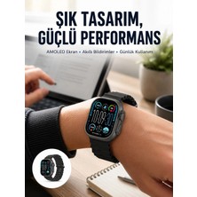 Armüz Amoled Ekran 49MM Ultra Tasarım 3 Kordonlu Akıllı Saat Yeni Nesil