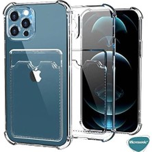 TeOra Store Apple iPhone 13 Için Card Slot Shock Kılıf Siyah [iphone 13 ile Uyumlu Kılıf - Siyah]