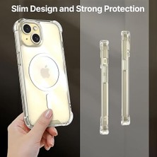 Wheat Grains Global Store iPhone 15 Için Magshield Serisi Magsafe ile Uyumlu Köşe Korumalı Şeffaf Hybrid Kılıf Ultra Güçlü Manyetik Çember ve Kristal Berraklığında Materyal Premium Kalite Kılıf (15)