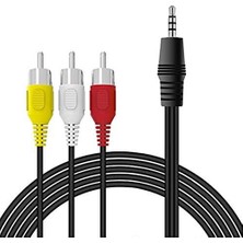 TeOra Store 4824 3.5 mm Stereo To 3 Rca Dişi Tos Çevirici Dönüştürücü Ses Kablosu