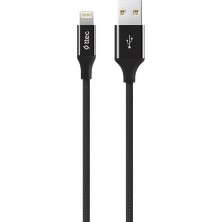 TeOra Store Alumicable Xl Lightning Şarj ve Data Kablosu, Siyah, 2 M