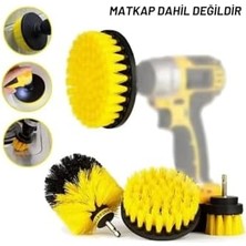 TeOra Store Pratik 3lü Matkap Ucu Banyo Küvet Duşakabin Araba Tekerliği Koltuk Yıkama Temizleme Fırçası