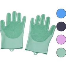 2pcs Renkli Silikon Tırtırlı Bulaşık Eldiveni