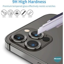 TeOra Store Ekran Koruyucu Apple iPhone 15 Pro Için Tekli Kamera Lens Koruma Camı Siyah