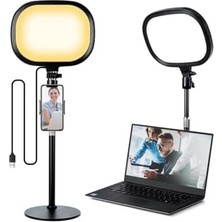 TeOra Store Beyaz Sarı LED Aydınlatma Video ve Fotoğraf Çekimi Için Sürekli Işık Youtuber Twich Yayın Işığı Ürün Göresel Fotoğraflama Tripodlu Aydınlatma 23CM SY-039 (SY-039)