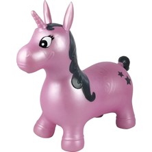 TeOra Store Lexibook Unicorn Şişme Atlama Makinesi, Kapalı ve Açık, Ergonomik Tasarım, El Pompası Dahil, Pembe, BG050UNI