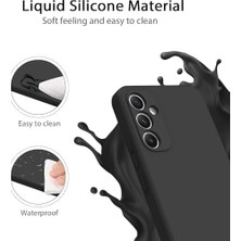 TeOra Store Galaxy A55 Uyumlu Lansman Liquid Silicone Kılıf Şok Emici Full Kasa Koruma Sağlayan Kılıf (Siyah)