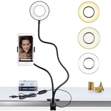 TeOra Store LED Ring Light Youtuber Makyaj Akrobat LED Halka Işık Kuaför, Halka Video Işığı, Canlı Aramalar Için Işık Kaynağı Lamba,telefon Tutuculu Stand Işıklı, Işık Desteği Sarı Beyaz Gün Işığı