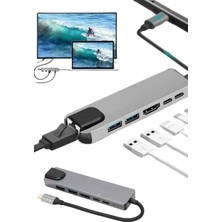 USB Type-C Hub Dönüştürücü Çevirici Çoklayıcı Macbook Çevirici 8 Portlu