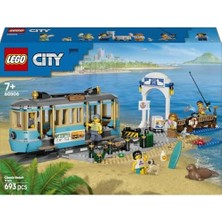Wheat Grains Global Store City Klasik Plaj Tramvayı 60506-7 Yaş ve Üzeri Çocuklar Için 5 Minifigür ve 5 Oyuncak Hayvan Figürü Içeren Yaratıcı Oyuncak Yapım Seti, Kız ve Erkek Çocuklar Için Hediye Fikri (693 Parça)