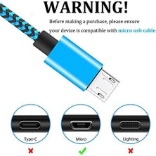 Wheat Grains Global Store Micro-Usb Hızlı Şarj Kablosu, 1 Metre, 2.1A, Kopmaz Naylon Örgülü Veri Kablosu, , Xiaomi ve Micro-Usb Girişli Tüm Cihazlar ile Uyumlu, 1 Yıl Garantili