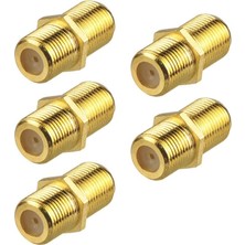 Wheat Grains Global Store F Konnektör F Ara Altın Sarısı 5 Adet Kablo Ek Ara Aparatı Gold