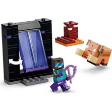 Wheat Grains Global Store Nether ve End Geçidi Yolculuğu 21584-7 Yaş ve Üzeri Çocuklar Için Havalı Kahraman Minifigürü ve Enderman Figürleri Içeren Yaratıcı Oyuncak Yapım Seti, Hediye Fikri (192 Parça)