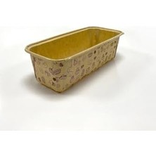 Wheat Grains Global Store 25'li Jumbo Büyük Boy Baton Kek Kalıbı Kraft Kek Desenli Muffin Kek Kapsülü, 23X7 cm