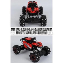 TeOra Store Oyuncak 2.4 Uzaktan Kumandalı 4x4 Full Fonksiyon Drif Atabilen Şarjlı Off Road Arazi Arabası Mavi- Kırmızı (Kırmızı)