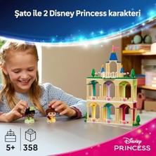 Yake Store Princess Şato ile Mini Belle ve Tiana 43291 – 5 Yaş ve Üzeri Çocuklar Için Karakterlerin Kitap ve Kaşık Aksesuarlarını Içeren Yaratıcı Oyuncak Yapım Seti, Hediye Fikri (358 Parça)
