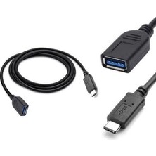 Wheat Grains Global Store Uzun Type-C Otg 1 Metre Typec Otg 1 Metre Type C Erkek USB Dişi Kablo