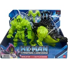 Yake Store Masters Of The Universe ve He-Man Figürü ve Yaratık Araç Iskelet ve Savaş Kemikleri, Savage Eternia Koleksiyon Kötü Adam ve Atı, Motu Oyuncak