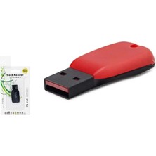 Nodar Hadron HDX7011 USB Kart Okuyucu Microsd Kırmızı (Kdo)