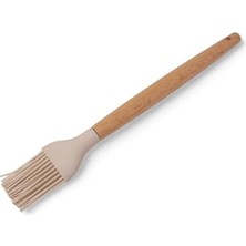 Wheat Grains Global Store Bambu Saplı Silikon Fırça, Bambu Uzun Silikon Yağ ve Yumurta Fırçası 27CM 3 Renk Seçenekli (Siyah)