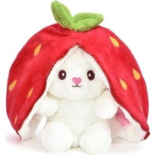 Yake Store Özgüner Oyuncak 40 cm Pelüş Çilek Tavşan,tavşan Pelüş Hayvan, Pelüş Hayvan, Çilek, Paskalya Tavşanı, Pelüş Kulaklı Çilek Çanta,peluş Çilek Tavşan, Çilek, Pelüş, Paskalya Hediye