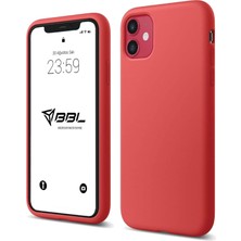 Yake Store iPhone Kılıf Ince Sıvı Silikon 3 Katmanlı Tam Kaplamalı Yumuşak Jel Kauçuk Kılıf Kapak (Kırmızı, iPhone 11)