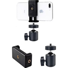 Wheat Grains Global Store Saywın Çift Girişli Telefon Tutuculu Tripod Slr Kamera Için 360 Derece Dönebilen Metal Mafsal Aparatı 1/4