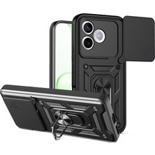 Coolacs Honor 600 Lite ile Uyumlu Kılıf Magnetik Standlı Kamera Korumalı Sürgülü Kapak
