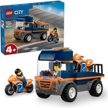 Yake Store City Motosiklet Taşıyıcı 60491 – 4 Yaş ve Üzeri Erkek ve Kız Çocuklar Için 2 Kasklı Yarışçı Minifigürü Içeren Yaratıcı Oyuncak Araba Yapım Seti, Çocuklar Için Eğlenceli Hediye Fikri (88 Parça)