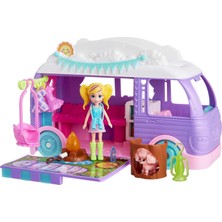 Yake Store Muhteşem Karavan Polly Pocket Muhteşem Karavan, Bebek ve Evcil Hayvan Oyun Seti, Kamp ve Yiyecek Temalı Aksesuarlar, Seyahat Oyuncağı JCC32