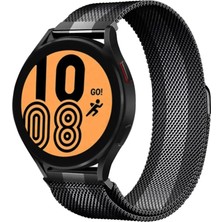 Watch 20MM Metal Mıknatıslı Kordon - Siyah-Beyaz
