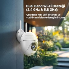 Wheat Grains Global Store Xenon Smart Güvenlik Kamerası | 1440P Mobil Kontrol Hareket Takipli Gece Görüşlü Dış Mekan Kamera X7268