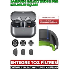 Yake Store Galaxy Buds3 Pro / Buds4 Pro Uyumlu Üç Boyut Premium Yedek Silikon Kulaklık Uçları (S, M, L) (Siyah)