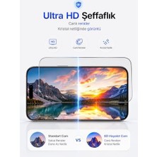 Wheat Grains Global Store Kırılmaz Cam, iPhone 16 Pro ile Uyumlu, 6d Hayalet Ekran Koruyucu, 9h Sertlik, Temperli Cam, Şeffaf, Parlak Yüzey