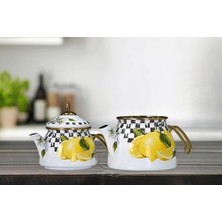 Yake Store Lemon Gold Model Emaye Çaydanlık